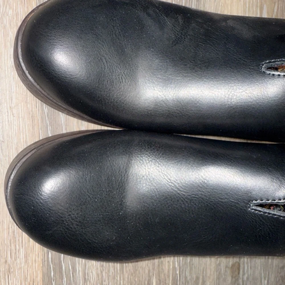 Born ankle strap wedge closed toe brown/black size 9M ankle strap womens leather - Picture 10 of 13